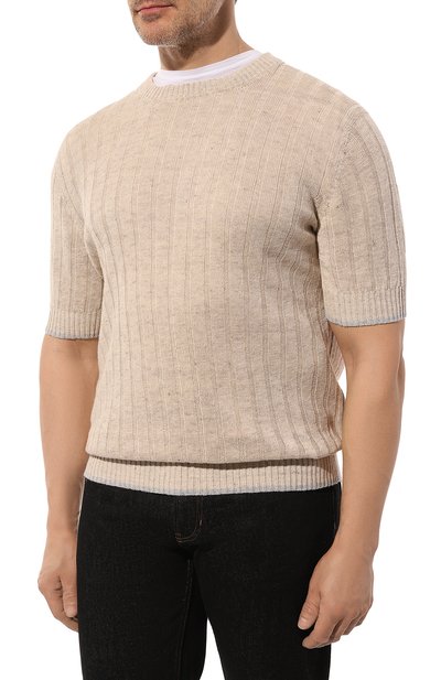Джемпер изо льна и хлопка BRUNELLO CUCINELLI, арт. M2L70B2273, фото 3