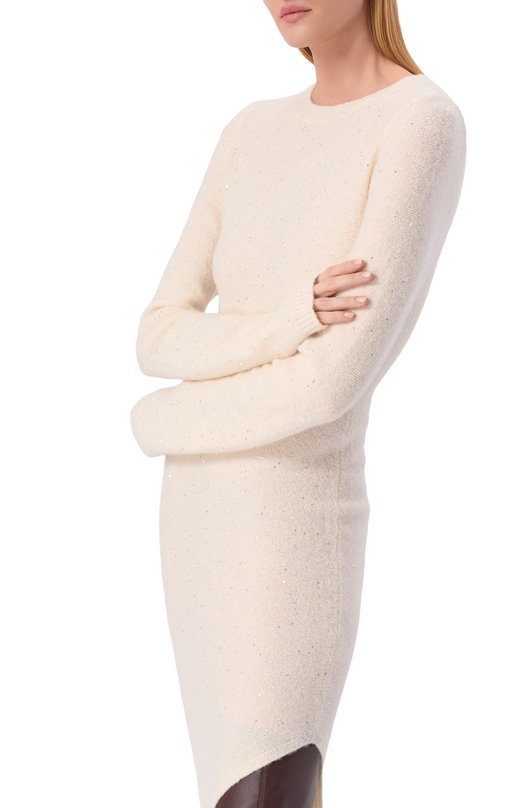 Платье из кашемира и хлопка Addicted MK914 SEQ-1 Кремовый  MK914 SEQ-1 Фото 4