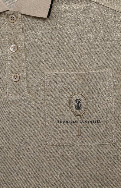 Поло изо льна и хлопка BRUNELLO CUCINELLI, арт. BL947T297B, фото 3