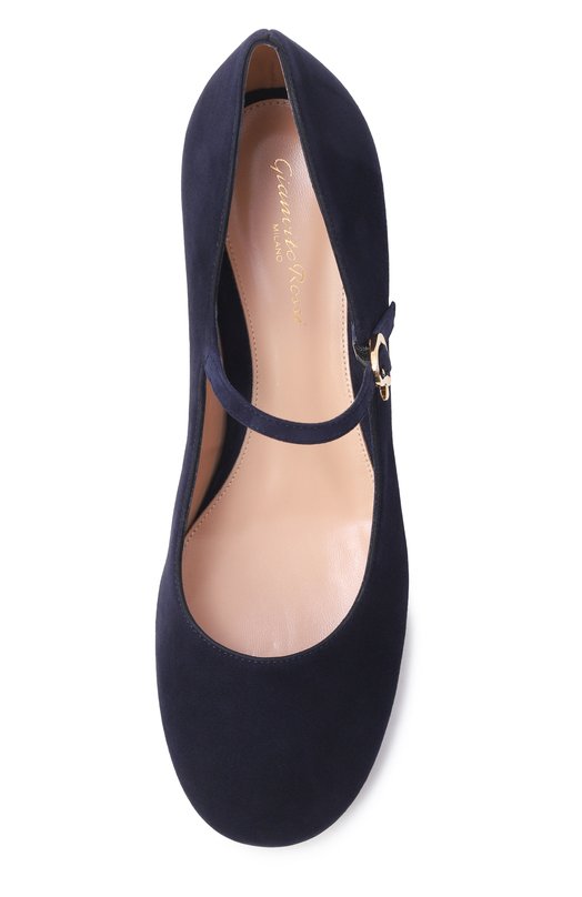 Замшевые туфли Mary Ribbon 45 Gianvito Rossi G22358.45RIC.CAMDENI Синий  G22358.45RIC.CAMDENI Фото 6