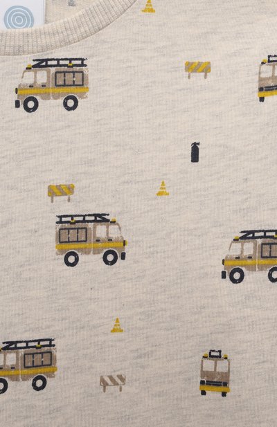 Хлопковая пижама SANETTA серого цвета по цене 6870 руб., арт. 233369, фото 4 Хлопковая пижама SANETTA, арт. 233369, фото 4