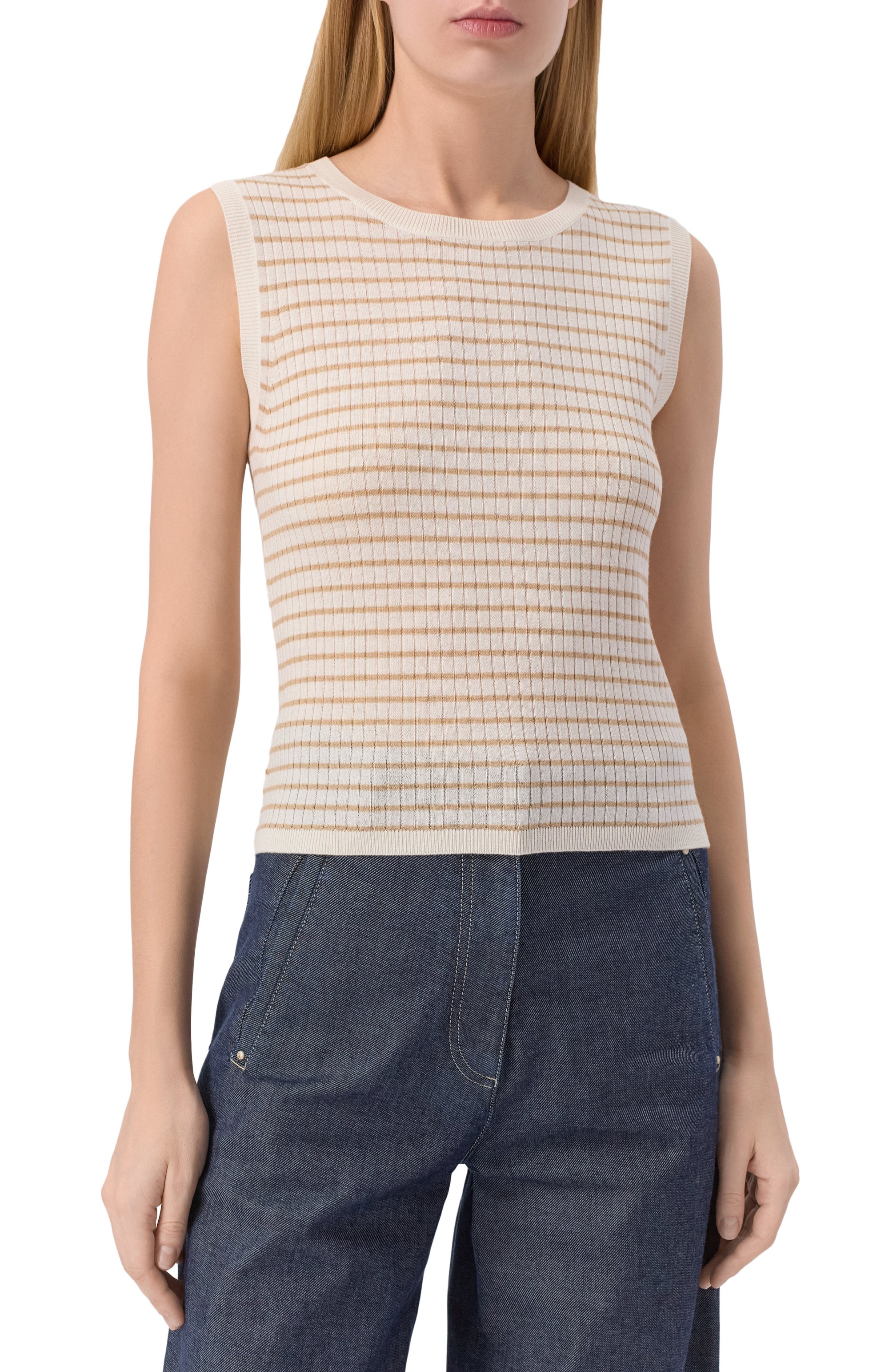 Топ из шелка и шерсти  MAX MARA STUDIO, арт. VALERIA, фото 3