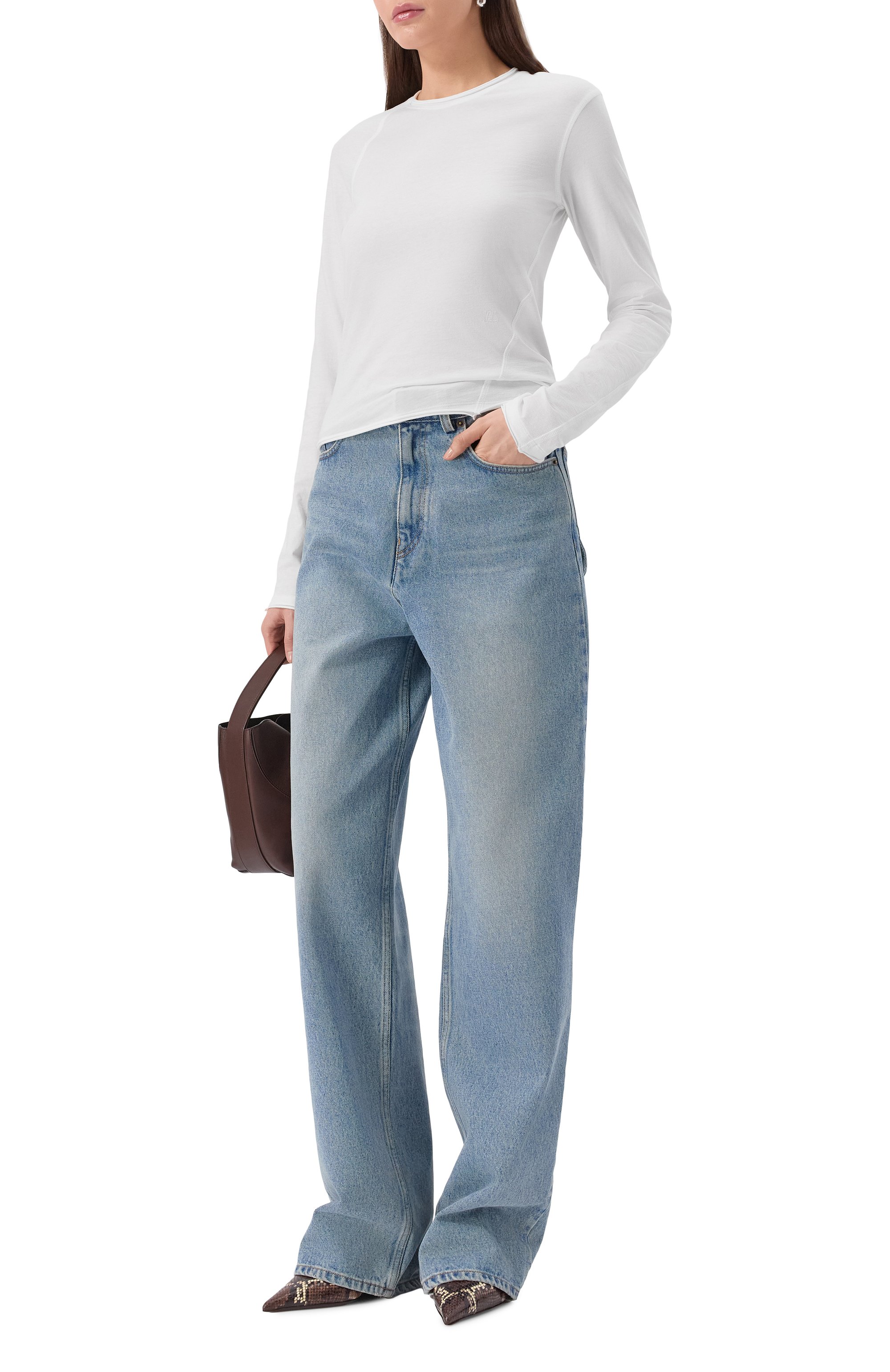 Хлопковый лонгслив HELMUT LANG, арт. P05HW505, фото 2