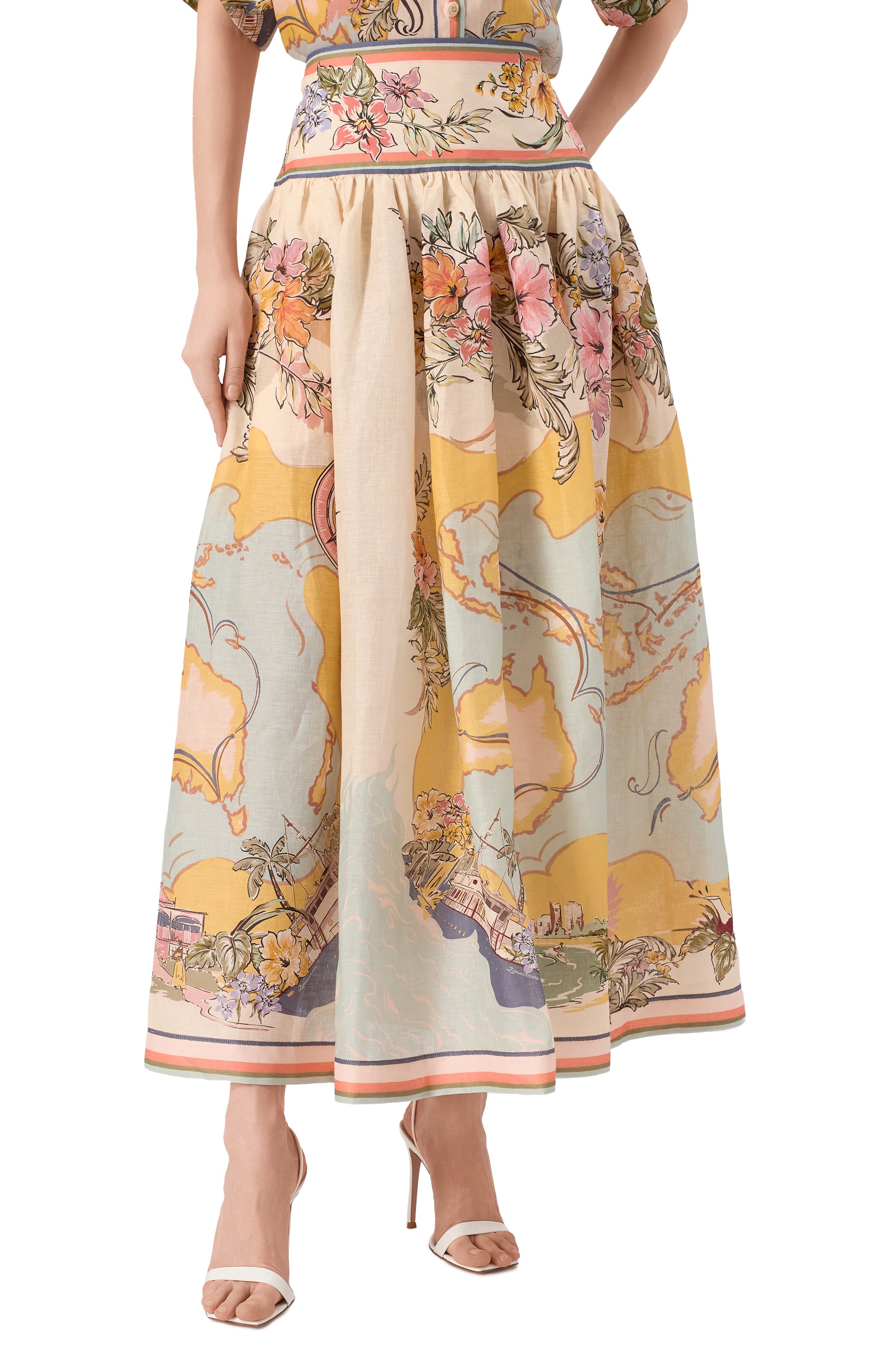 Льняная юбка ZIMMERMANN, арт. 1750SRS253, фото 3