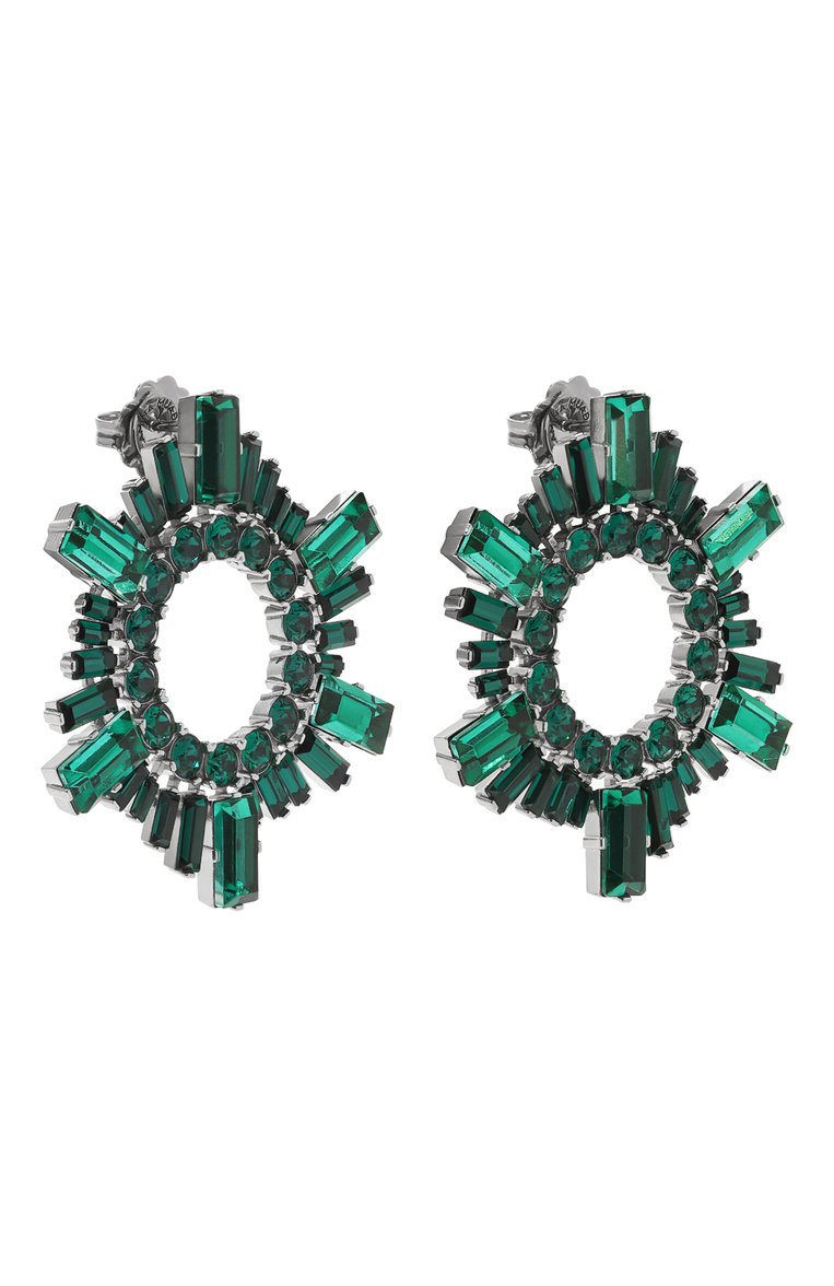 Женские серьги AMINA MUADDI зеленого цвета, арт. MINI BEGUM EARRINGS | Фото 3 (Нос: Не проставлено; Региональные ограничения белый список (Axapta Mercury): Не проставлено; Материал: Металл)