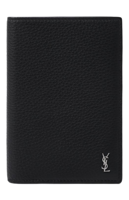 Кожаная обложка для паспорта Saint Laurent 863679/AAELP Чёрный 863679/AAELP
