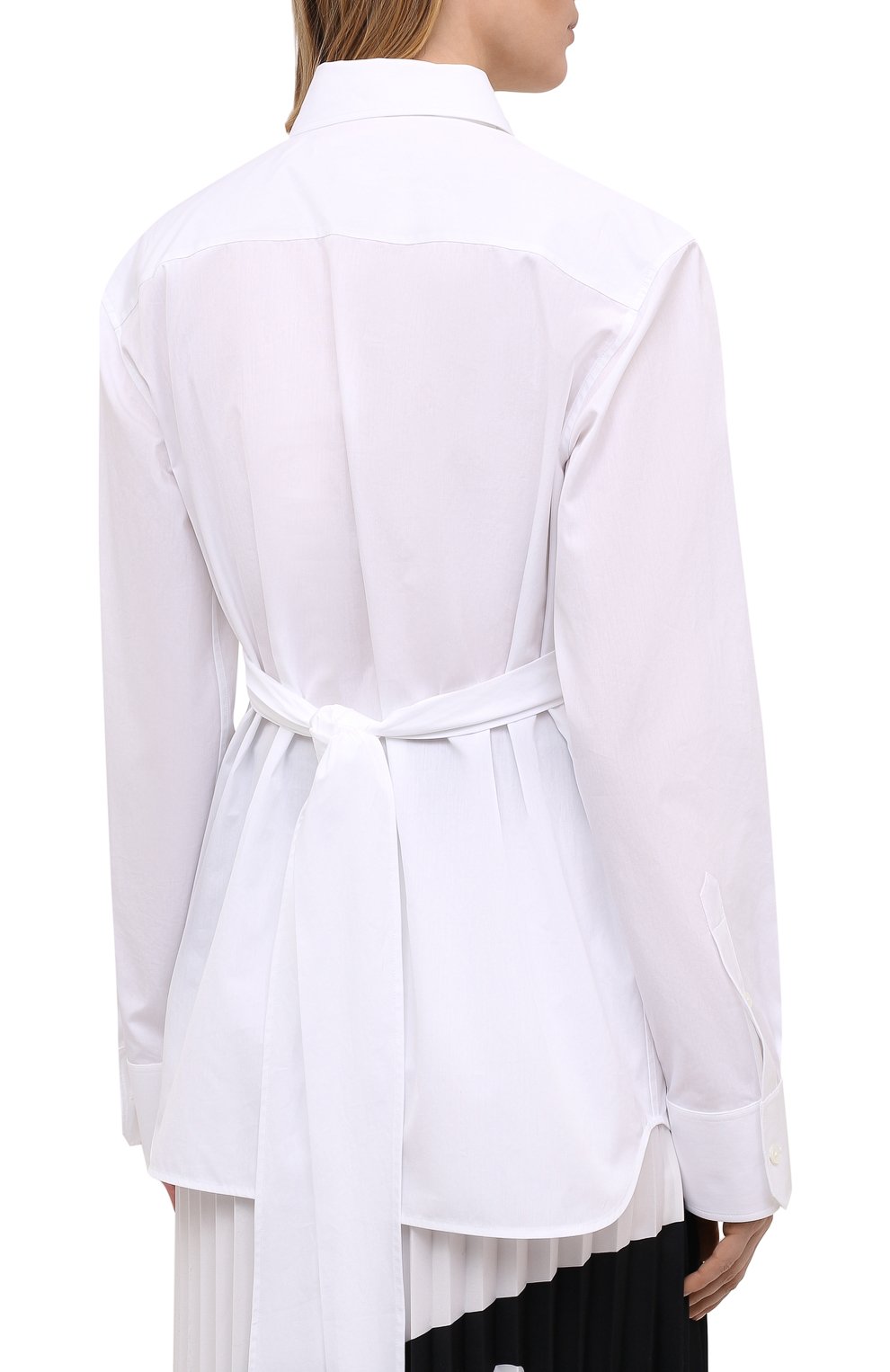 Хлопковая рубашка HELMUT LANG белого цвета по цене 39650 руб., арт. K10HW506, фото 4 Хлопковая рубашка HELMUT LANG, арт. K10HW506, фото 4