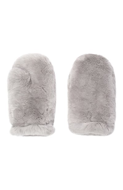 Меховые варежки из кролика YVES SALOMON ENFANT, арт. 26WEA302XXREXX, фото 2