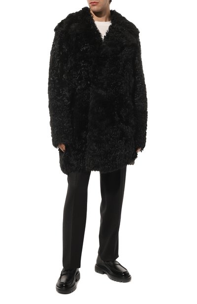 Шуба из овчины DESA черного цвета по цене 167330 руб., арт. K13362, фото 2 Шуба из овчины DESA, арт. K13362, фото 2