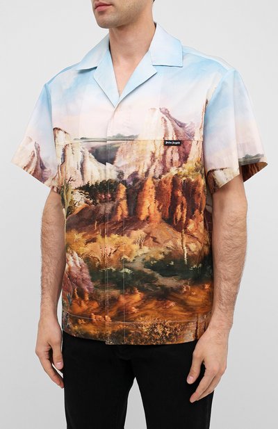 Хлопковая рубашка PALM ANGELS, арт. PMGA075E20FAB0024010, фото 3