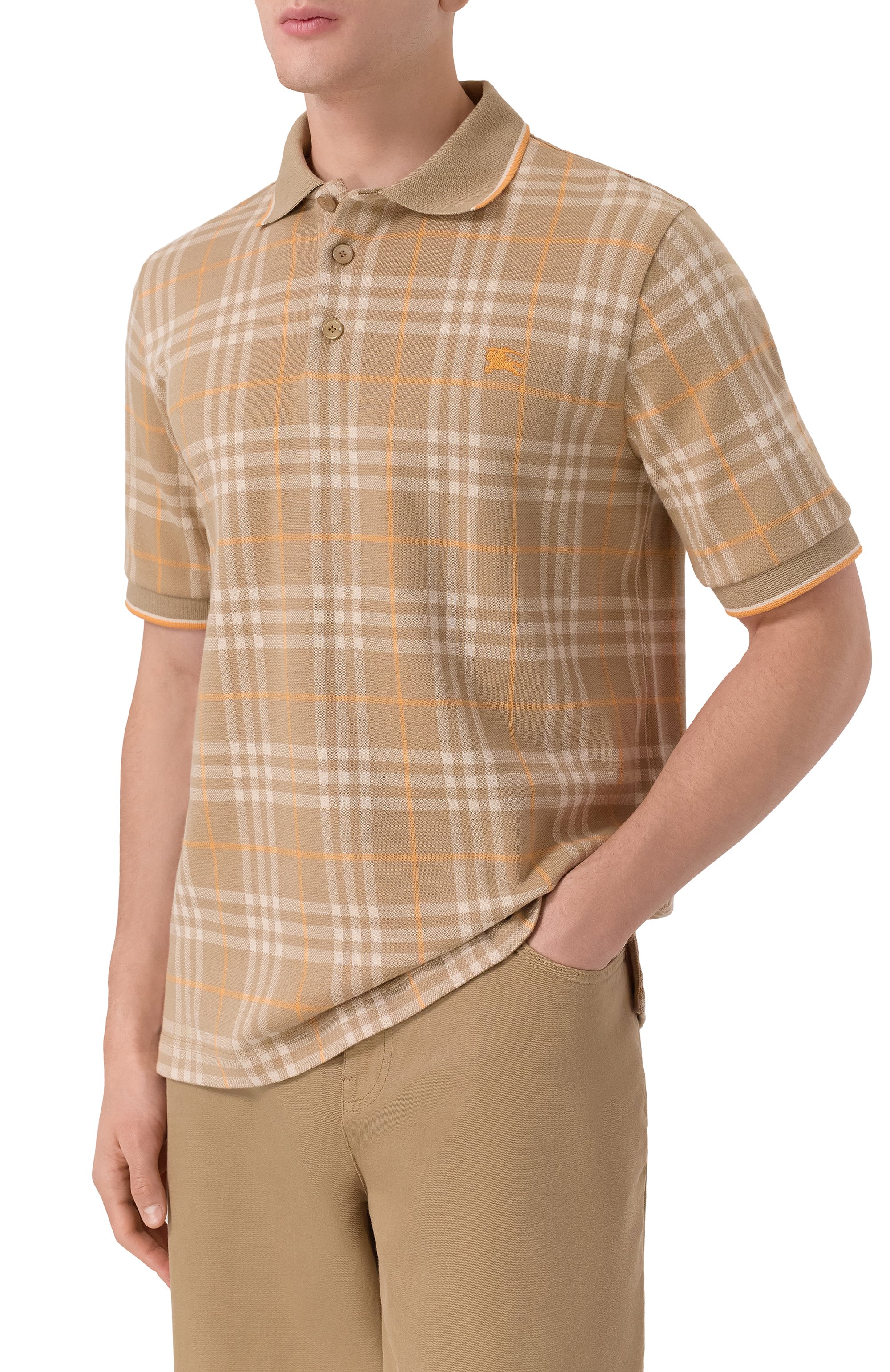 Хлопковое поло BURBERRY, арт. 8110102, фото 3