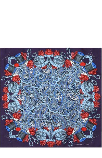 Шелковый платок с принтом TURNBULL & ASSER, арт. PSQ001-BB468, фото 2