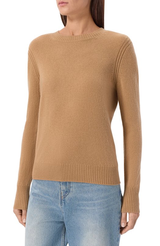 Кашемировый пуловер Weekend Max Mara FI0NDA Бежевый  FI0NDA Фото 3