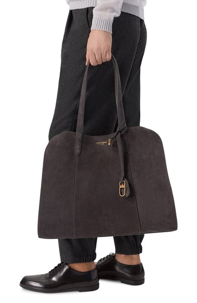 Сумка-тоут GIORGIO ARMANI темно-коричневого цвета по цене 358000 руб., арт. GW003950/AF14186, фото 2 Сумка-тоут GIORGIO ARMANI, арт. GW003950/AF14186, фото 2