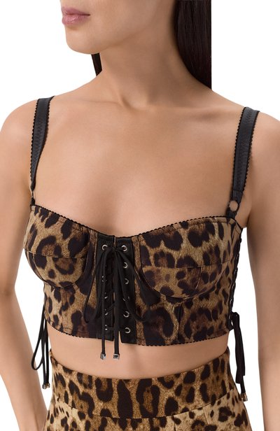 Топ DOLCE & GABBANA леопардового цвета по цене 185500 руб., арт. F7BK9T/FSUBF, фото 5 Топ DOLCE & GABBANA, арт. F7BK9T/FSUBF, фото 5