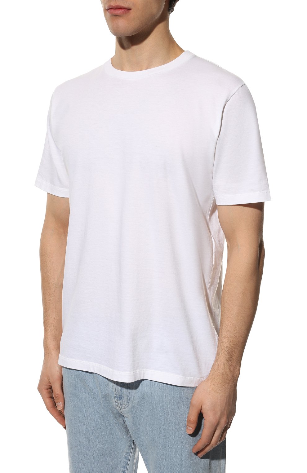 Хлопковая футболка SAINT LAURENT белого цвета по цене 32650 руб., арт. 554302/YB2FT, фото 3 Хлопковая футболка SAINT LAURENT, арт. 554302/YB2FT, фото 3