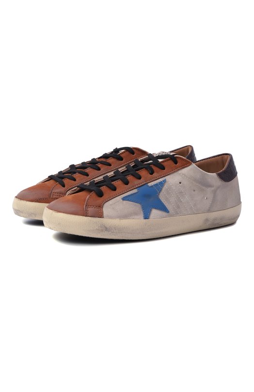 Кожаные кеды Super-Star Golden Goose Deluxe Brand GMF00101.F007329 Бежевый GMF00101.F007329
