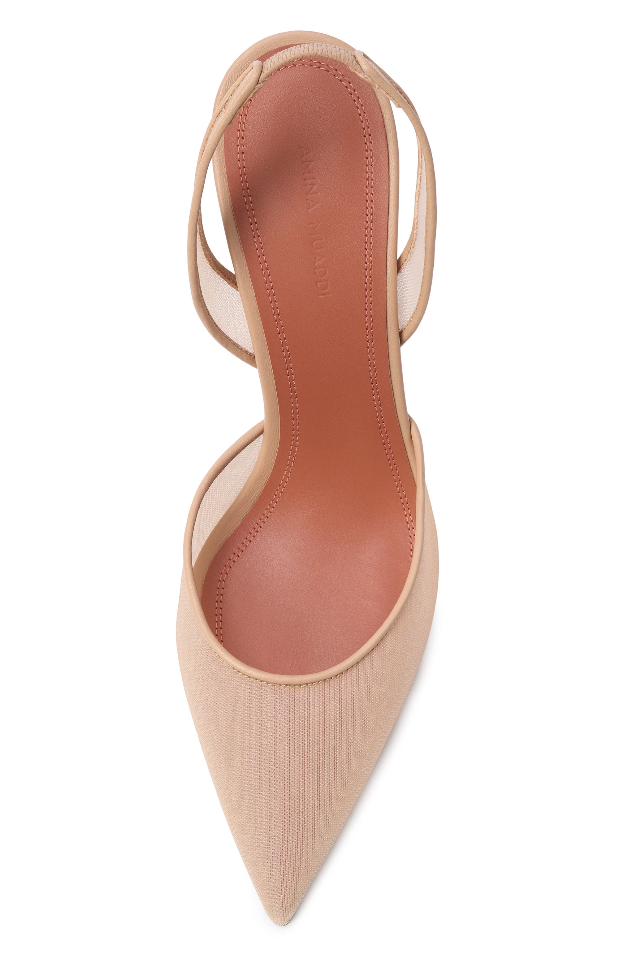 Туфли holli 95 AMINA MUADDI бежевого цвета по цене 89250 руб., арт. H0LLI MESH SLING 95/MESH, фото 6 Туфли holli 95 AMINA MUADDI, арт. H0LLI MESH SLING 95/MESH, фото 6