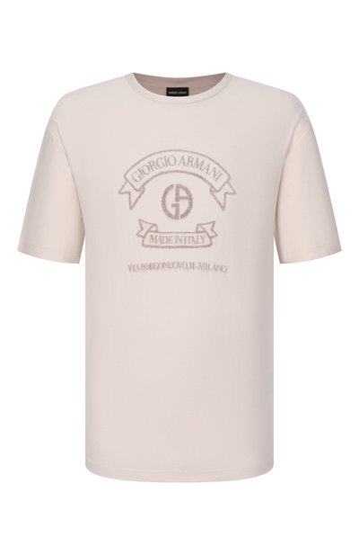 Мужская футболка из вискозы GIORGIO ARMANI, арт. GM003034/TE19977