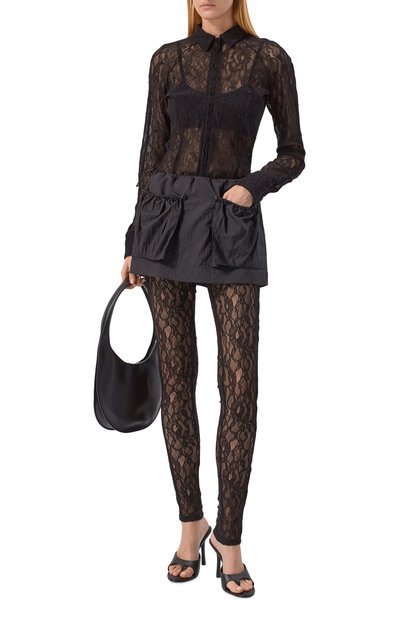 Легинсы MSGM черного цвета по цене 36450 руб., арт. 3942MDP10/257812, фото 2 Легинсы MSGM, арт. 3942MDP10/257812, фото 2