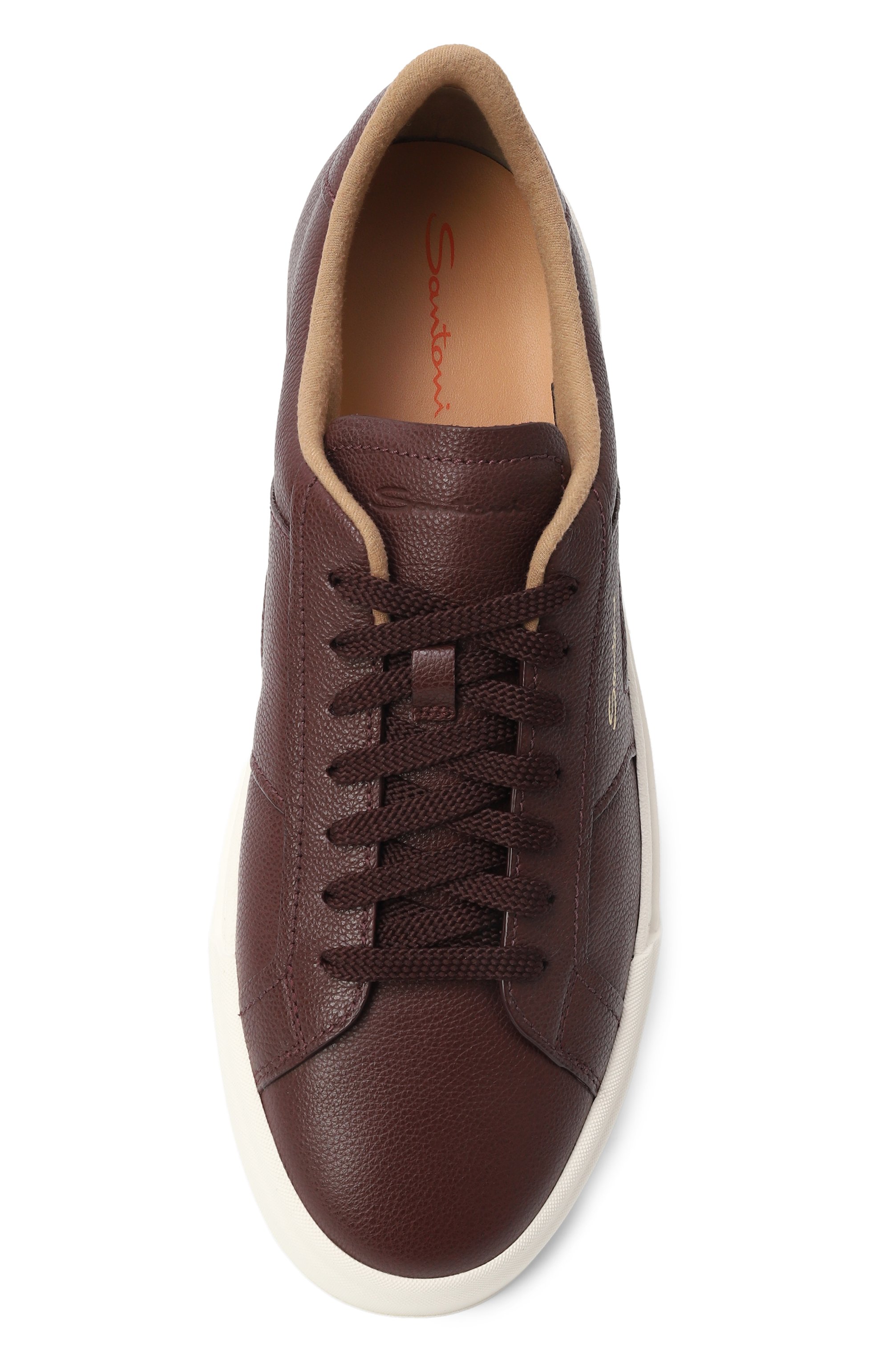 Кожаные кеды gloria SANTONI, арт. MBGG21967PNNKSIW, фото 6