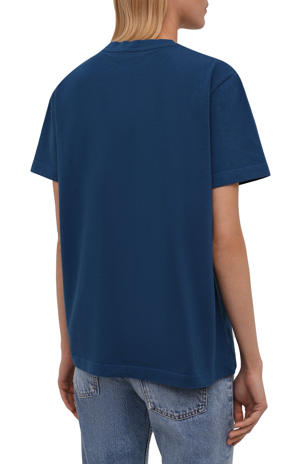 Хлопковая футболка KENZO синего цвета по цене 17400 руб., арт. FB62TS6664SB, фото 4 Хлопковая футболка KENZO, арт. FB62TS6664SB, фото 4