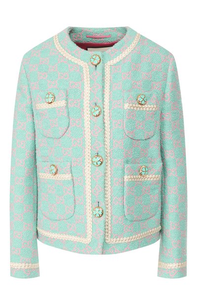 Женский жакет из смеси хлопка и шерсти GUCCI, арт. 569171/ZAAMP