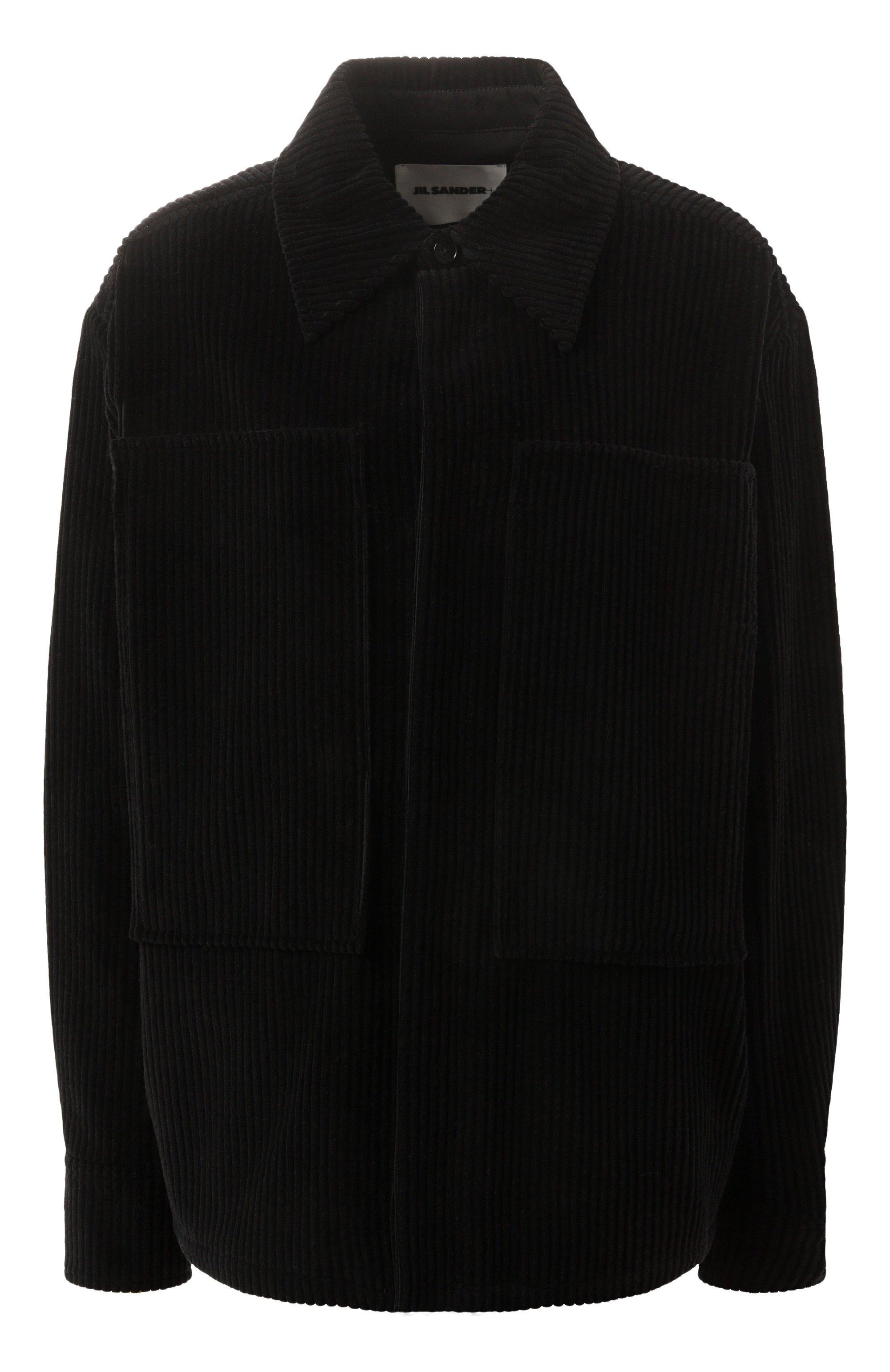 Вельветовая рубашка JIL SANDER черного цвета по цене 174500 руб., арт. J40DL0150-J45256, фото 1 Вельветовая рубашка JIL SANDER, арт. J40DL0150-J45256, фото 1