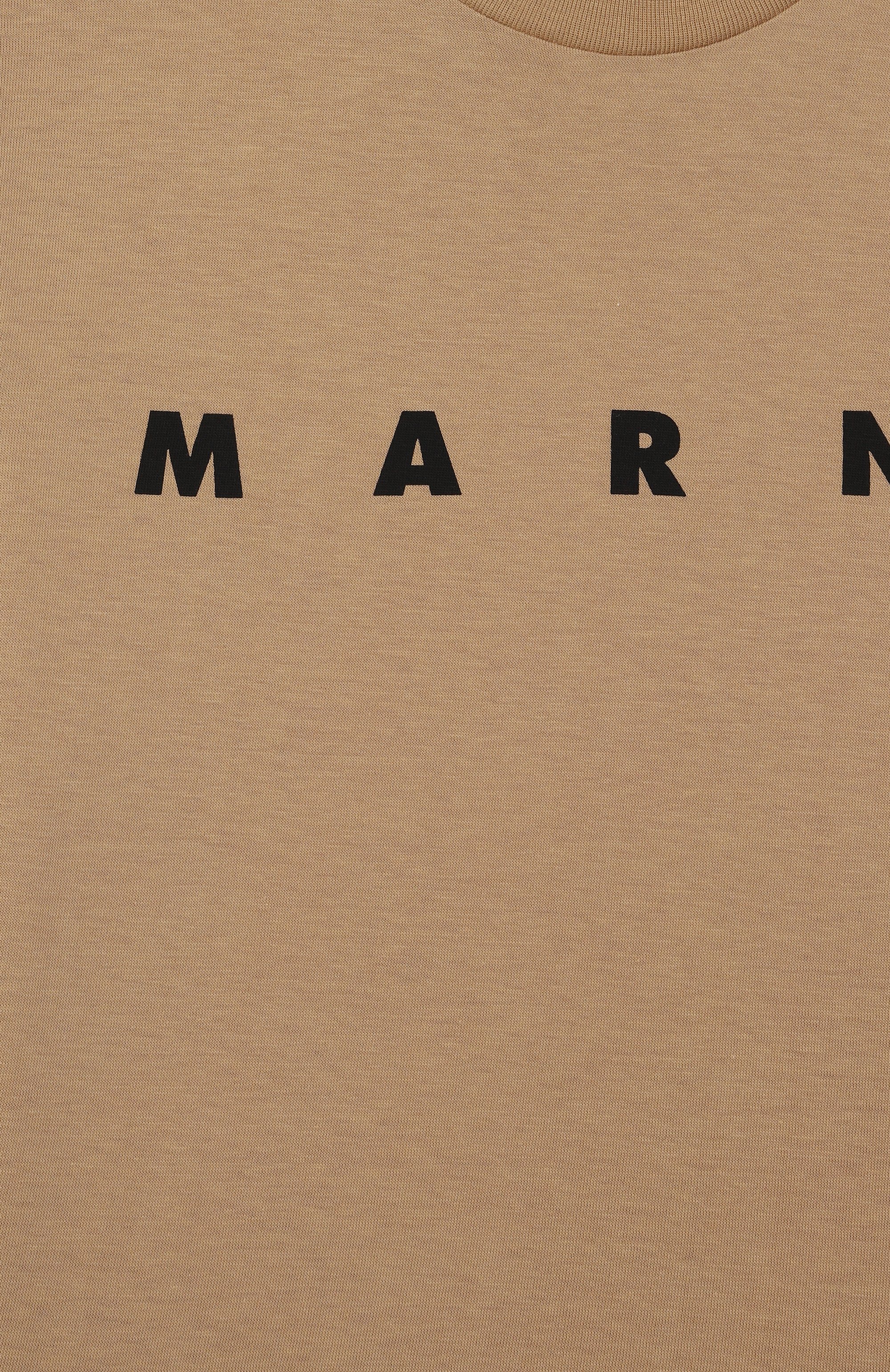 Хлопковая футболка MARNI бежевого цвета по цене 10650 руб., арт. M002MV/M00RF, фото 3 Хлопковая футболка MARNI, арт. M002MV/M00RF, фото 3