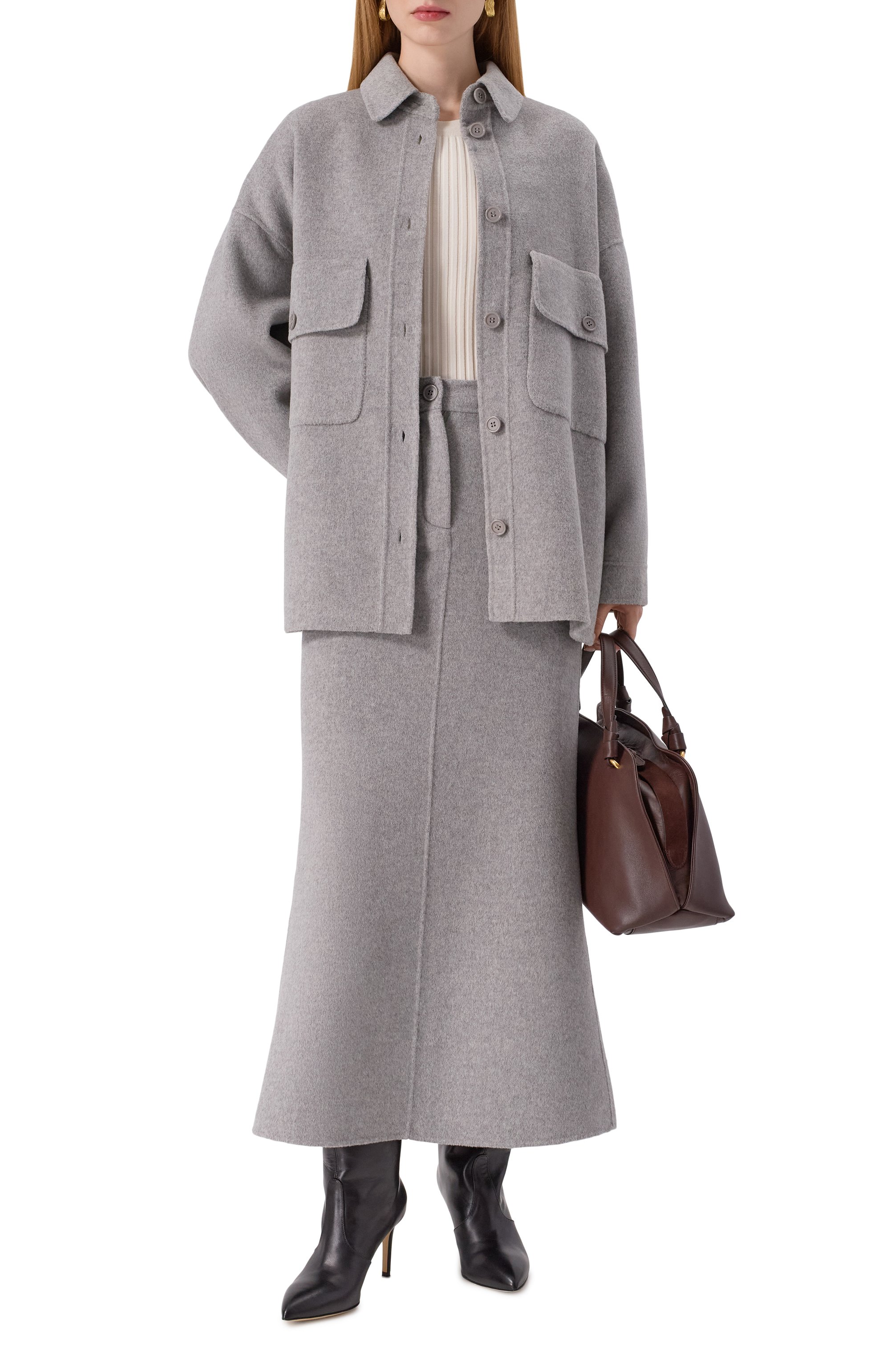 Шерстяная куртка-рубашка ERIKA CAVALLINI, арт. P5WW05, фото 2