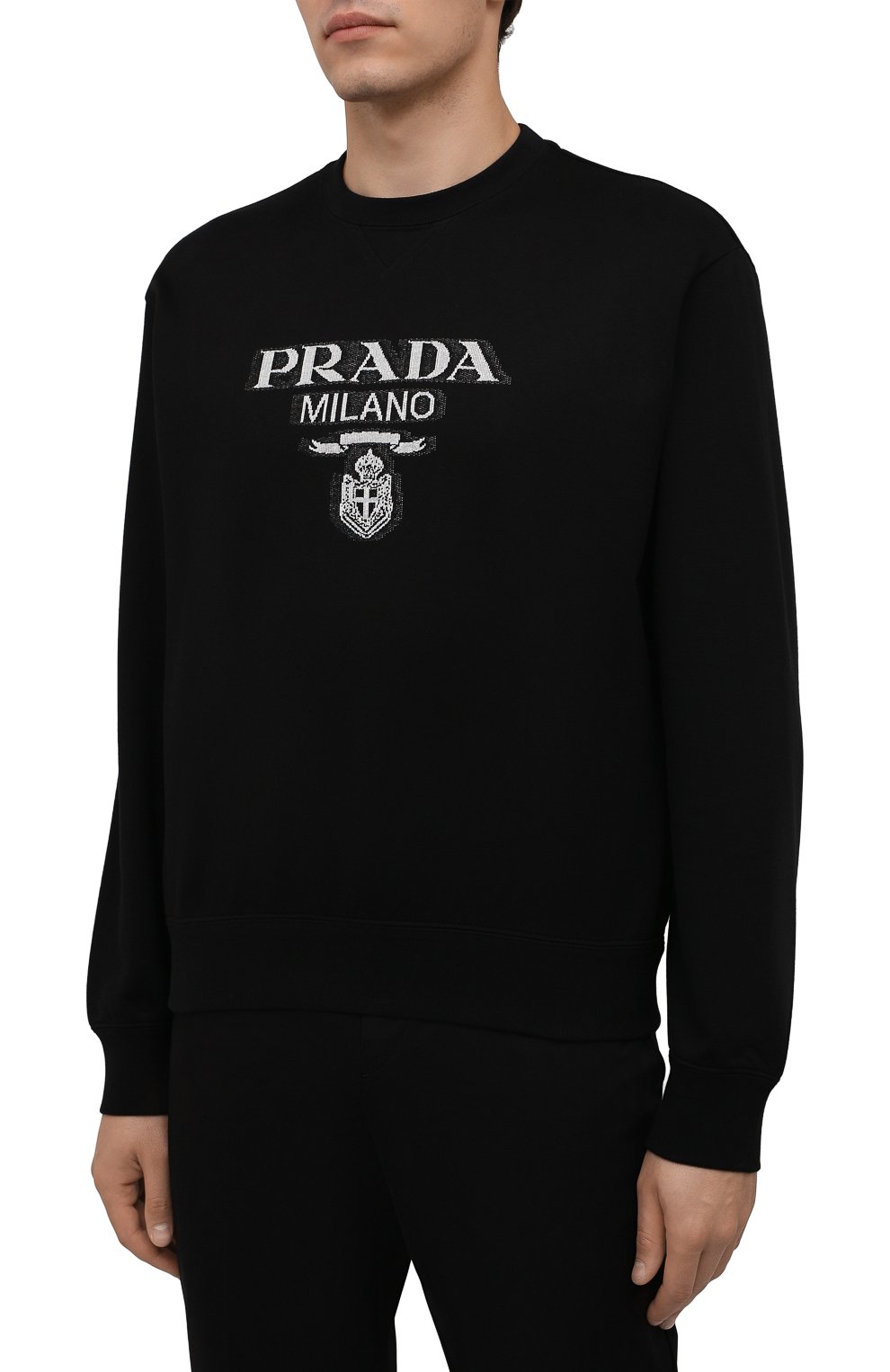 Хлопковый свитшот PRADA, арт. UJL148-1Y13-F0967-202, фото 3