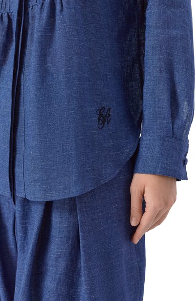 Рубашка изо льна и вискозы EMPORIO ARMANI, арт. EW003736/TE10381, фото 5