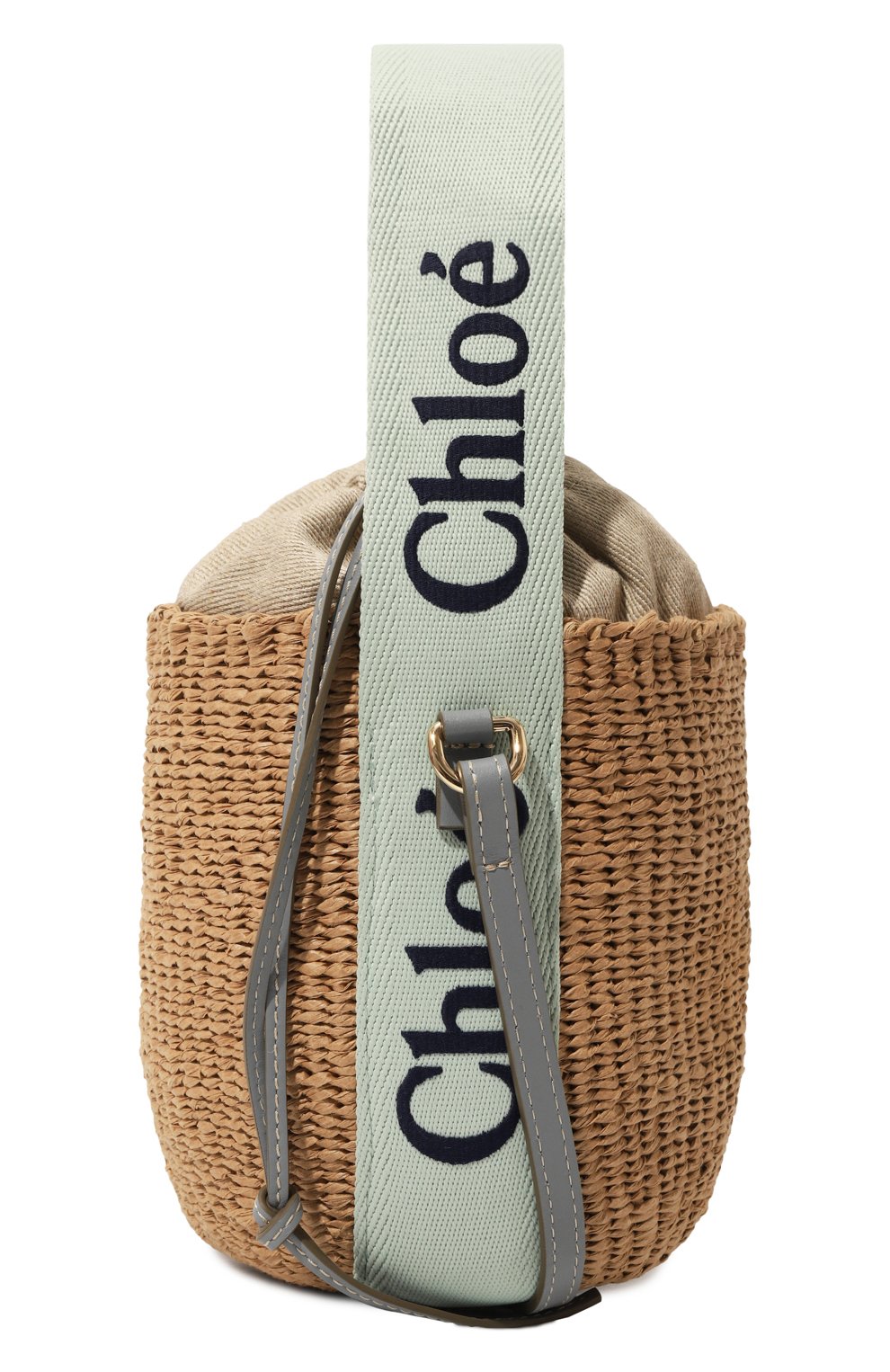 Сумка chloé x mifuko woody small CHLOÉ бежевого цвета по цене 97700 руб., арт. CHC23AS381L18, фото 4 Сумка chloé x mifuko woody small CHLOÉ, арт. CHC23AS381L18, фото 4