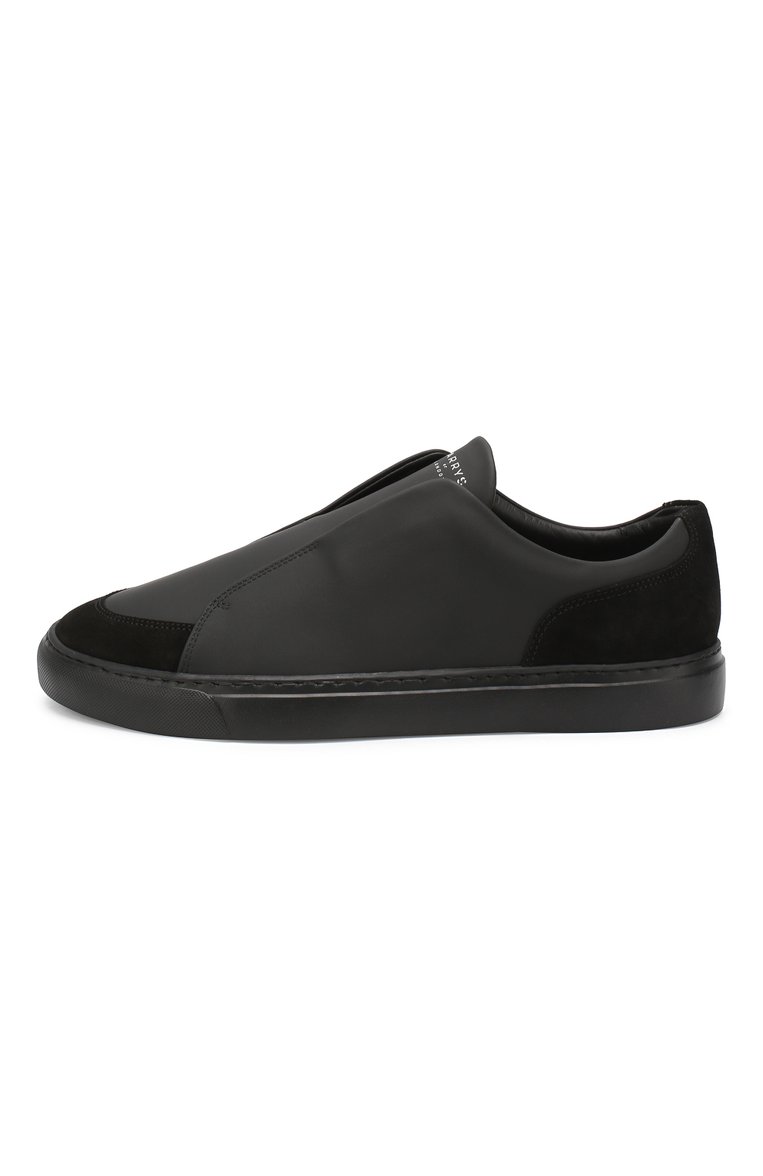 Мужские кожаные кеды HARRYS OF LONDON черного цвета, арт. JAUNTY TECH LEATHER/SUEDE | Фото 3 (Подошва: Плоская; Материал внутренний: Натуральная кожа; Статус проверки: Проверена категория; Материал утеплителя: Без утеплителя; Стили: Классический; Драгоценные камни: Проставлено; Материал сплава: Проставлено; Материал внешний: Натуральная кожа; Кросс-КТ: Низкие)