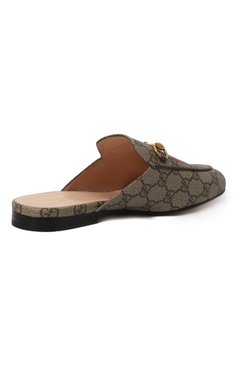 Женские сабо princetown GUCCI темно-бежевого цвета, арт. 687841 UTG10 | Фото 5 (Каблук высота: Низкий; Подошва: Плоская; Каблук тип: Устойчивый; Материал внешний: Натуральная кожа)