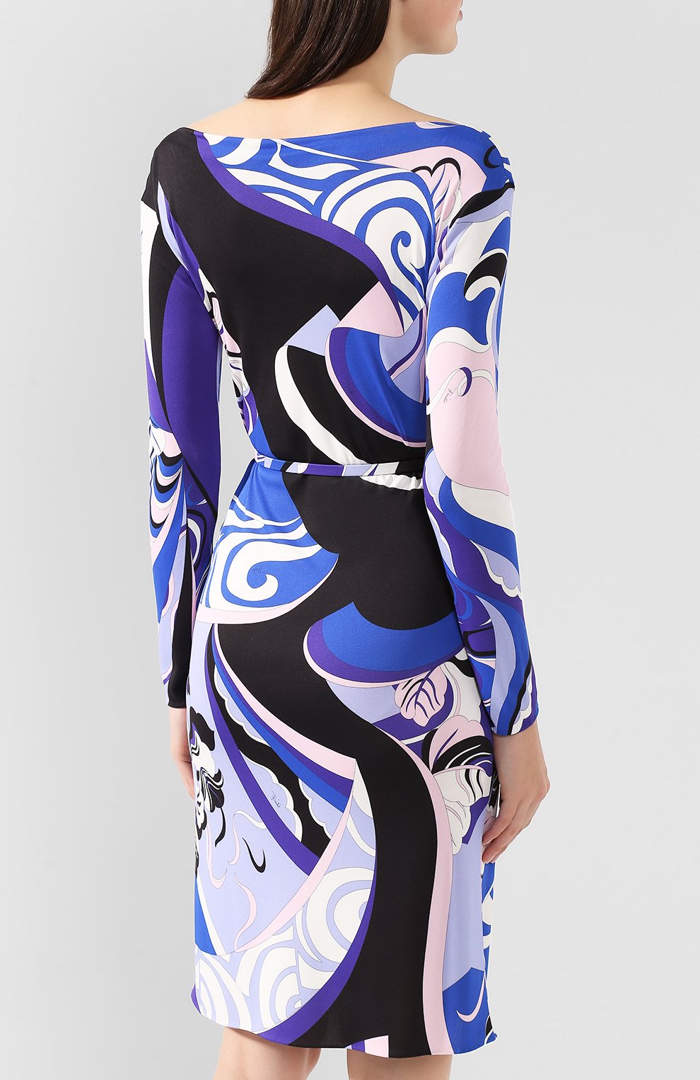 Платье с поясом EMILIO PUCCI фиолетового цвета по цене 85450 руб., арт. 9UJH41/9U727, фото 4 Платье с поясом EMILIO PUCCI, арт. 9UJH41/9U727, фото 4