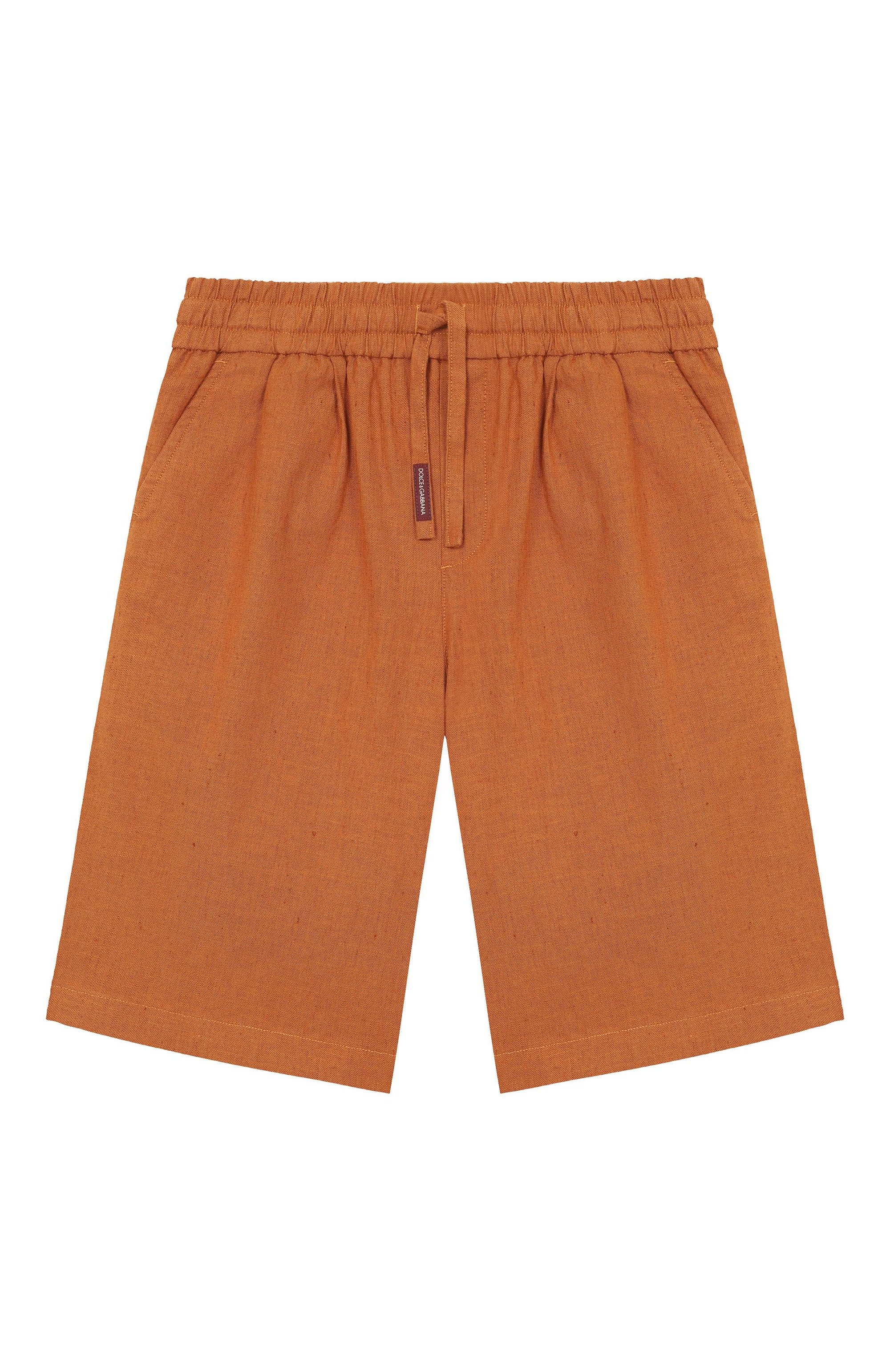 Шорты из хлопка и льна DOLCE & GABBANA, арт. L43Q58/LT372, фото 1