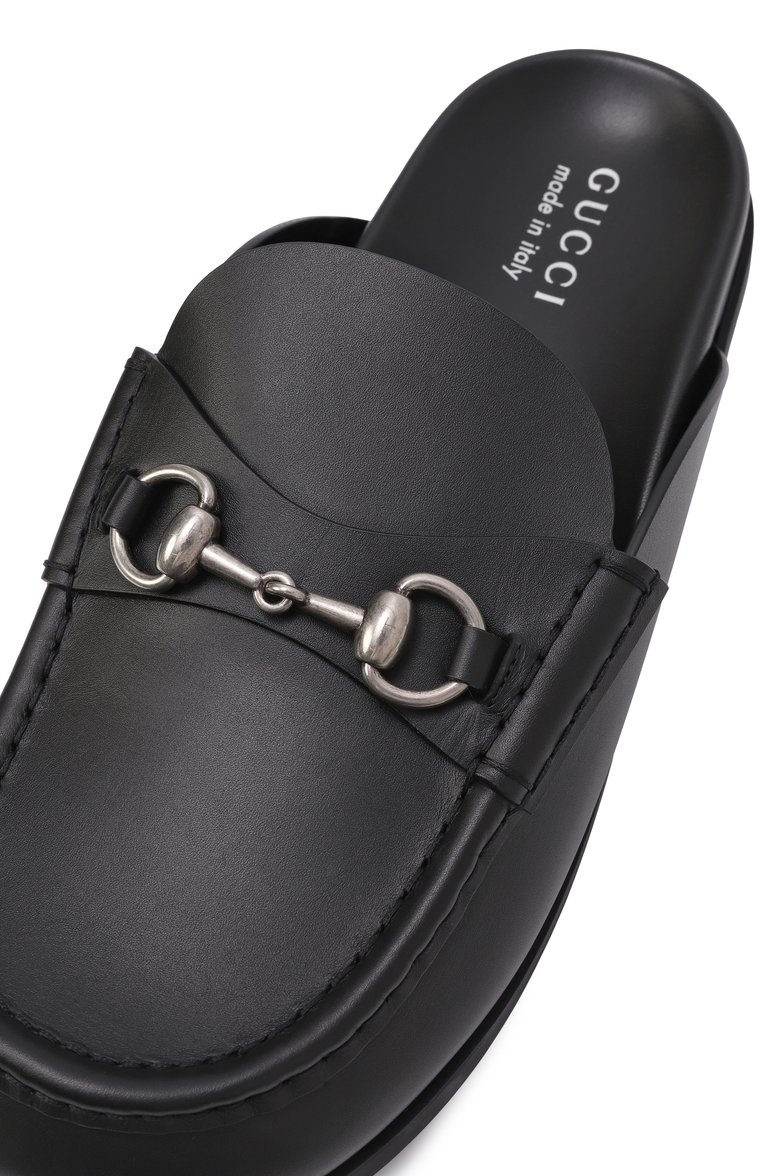 Мужские кожаные сабо GUCCI черного цвета, арт. 791589/AAAZG | Фото 7 (Нос: Не проставлено; Материал внутренний: Натуральная кожа; Материал внешний: Натуральная кожа)