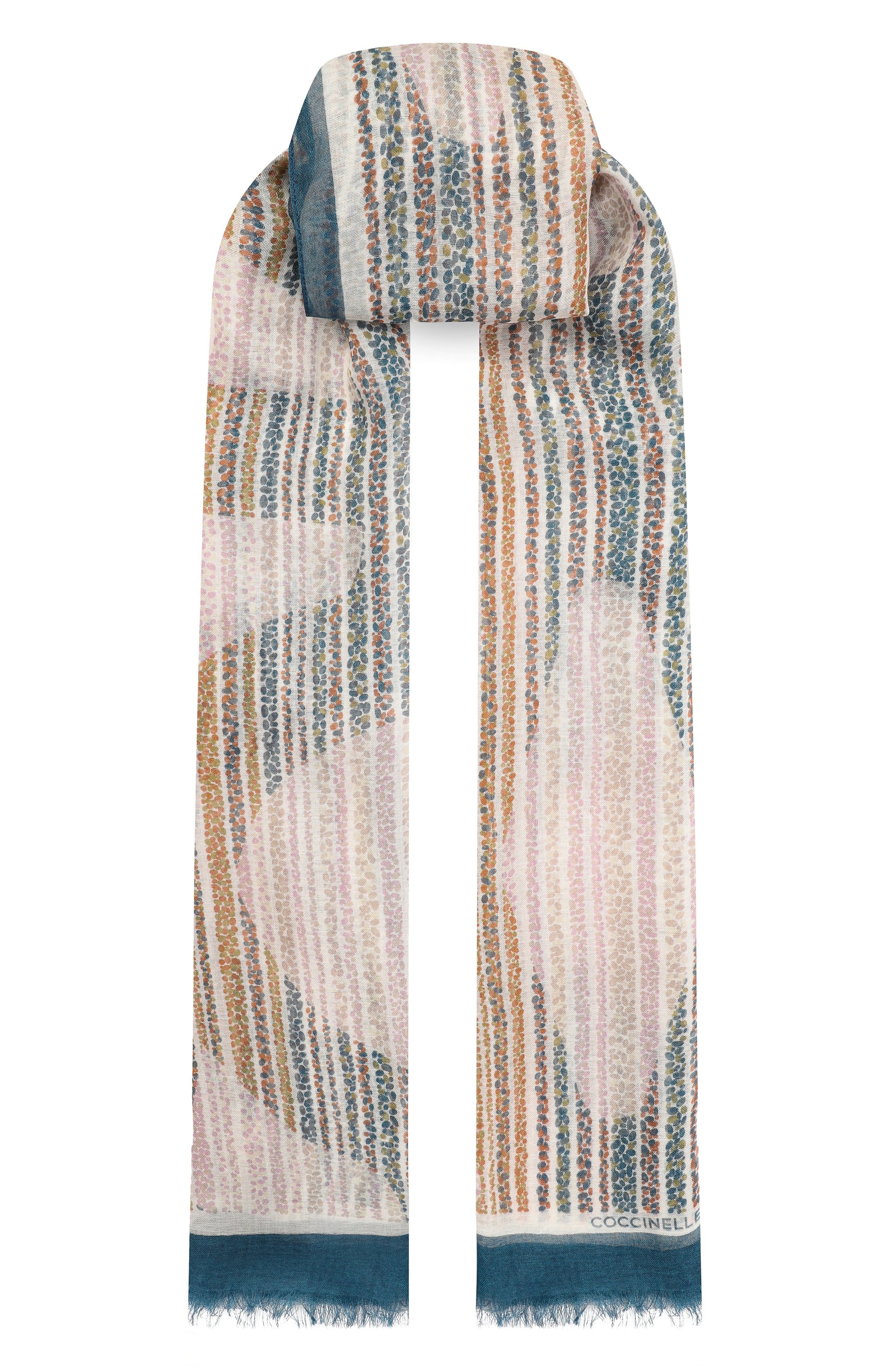 Шарф COCCINELLE разноцветного цвета по цене 16275 руб., арт. E7 UYG 35 01 01, фото 1 Шарф COCCINELLE, арт. E7 UYG 35 01 01, фото 1