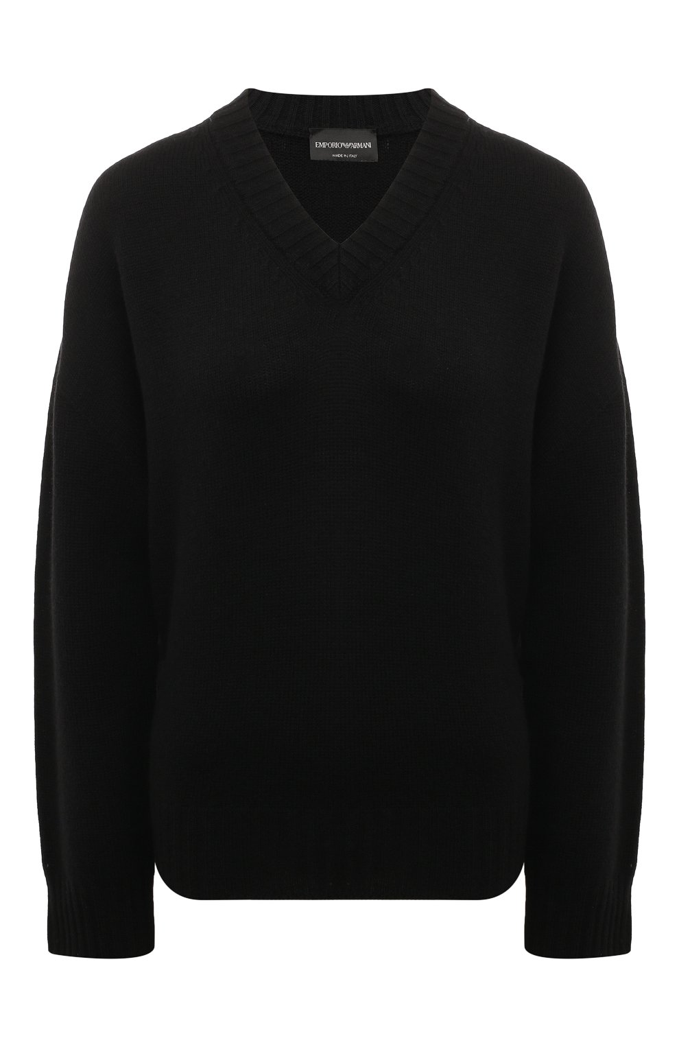 Пуловер из шерсти и кашемира EMPORIO ARMANI черного цвета по цене 38700 руб., арт. 6D2MWB/2M17Z, фото 1 Пуловер из шерсти и кашемира EMPORIO ARMANI, арт. 6D2MWB/2M17Z, фото 1