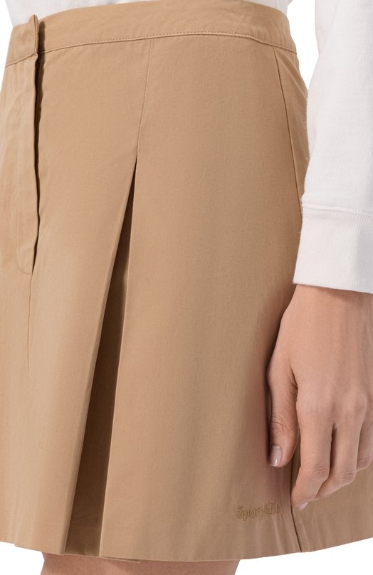 Хлопковая юбка Sporty and Rich SKAW237CR Бежевый  SKAW237CR Фото 5