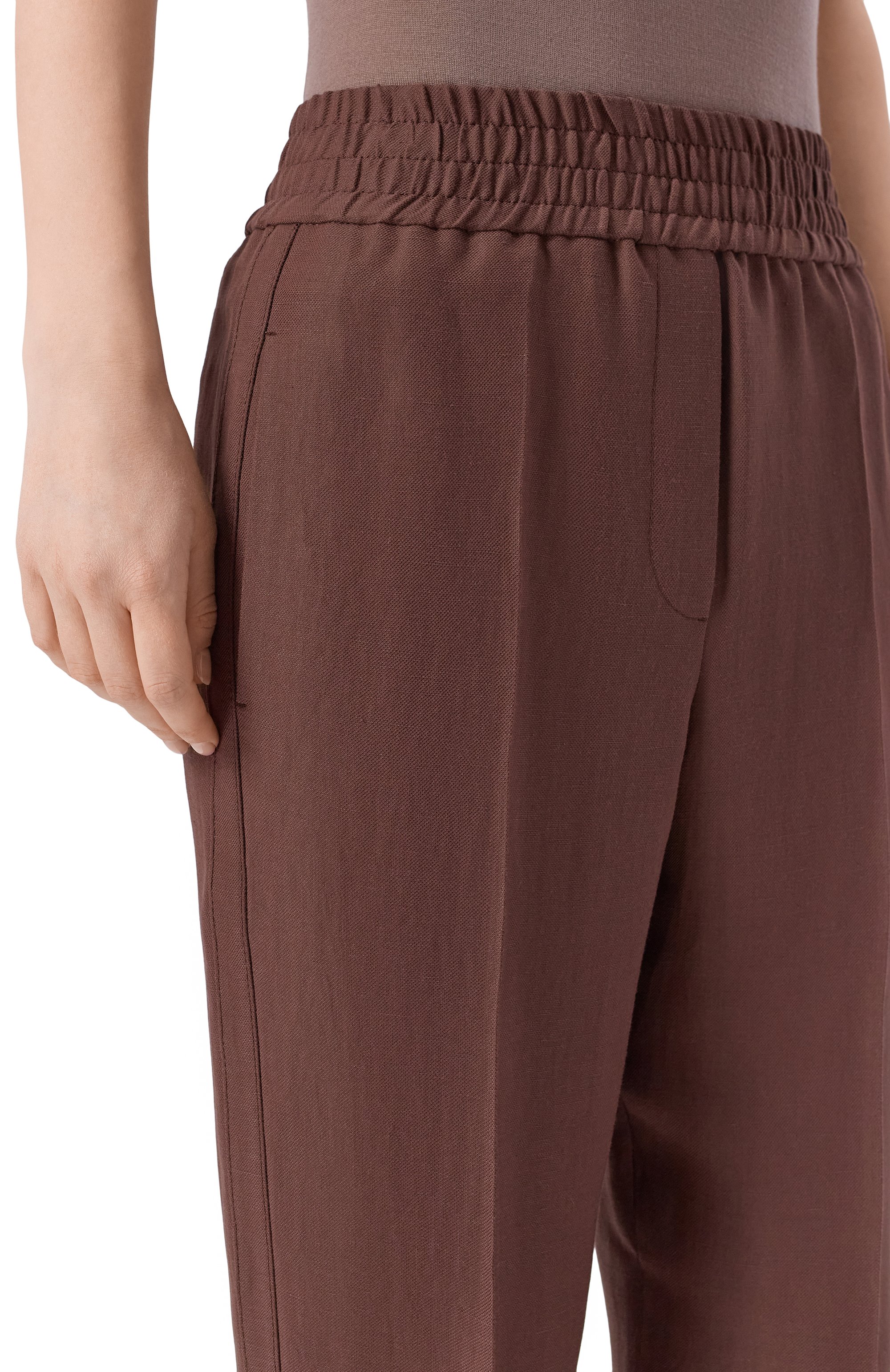 Брюки из вискозы и льна BRUNELLO CUCINELLI, арт. MH126P7197, фото 5