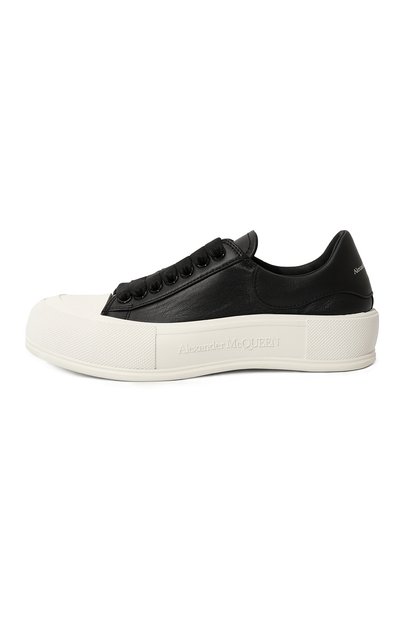 Кожаные кеды deck plimsoll ALEXANDER MCQUEEN, арт. 697121/WIAB6, фото 4