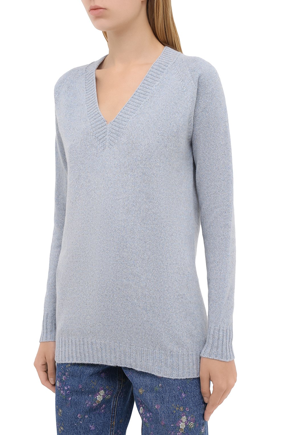 Пуловер из кашемира и шерсти PHILOSOPHY DI LORENZO SERAFINI голубого цвета по цене 45500 руб., арт. A0941/5703, фото 3 Пуловер из кашемира и шерсти PHILOSOPHY DI LORENZO SERAFINI, арт. A0941/5703, фото 3