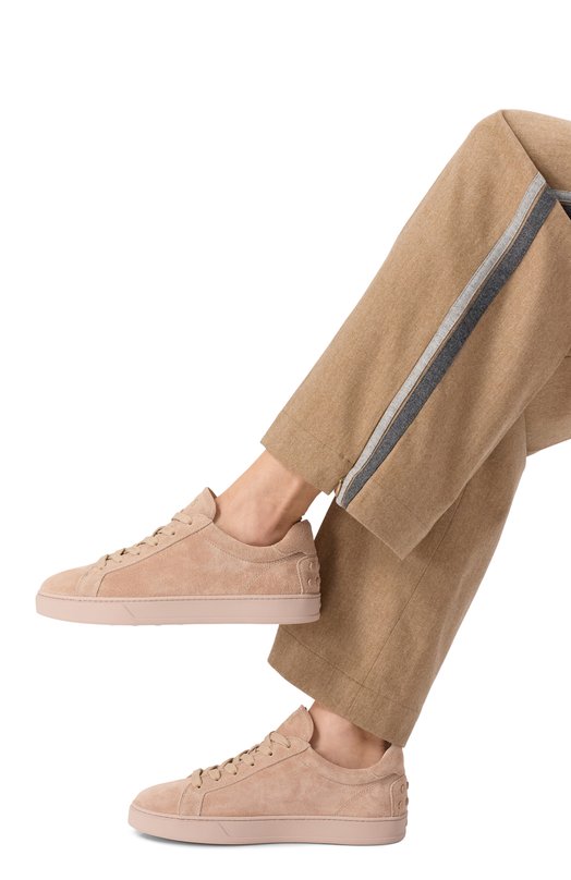 Замшевые кеды Tod’s XXW04L0HZ40/M8W Бежевый  XXW04L0HZ40/M8W Фото 3