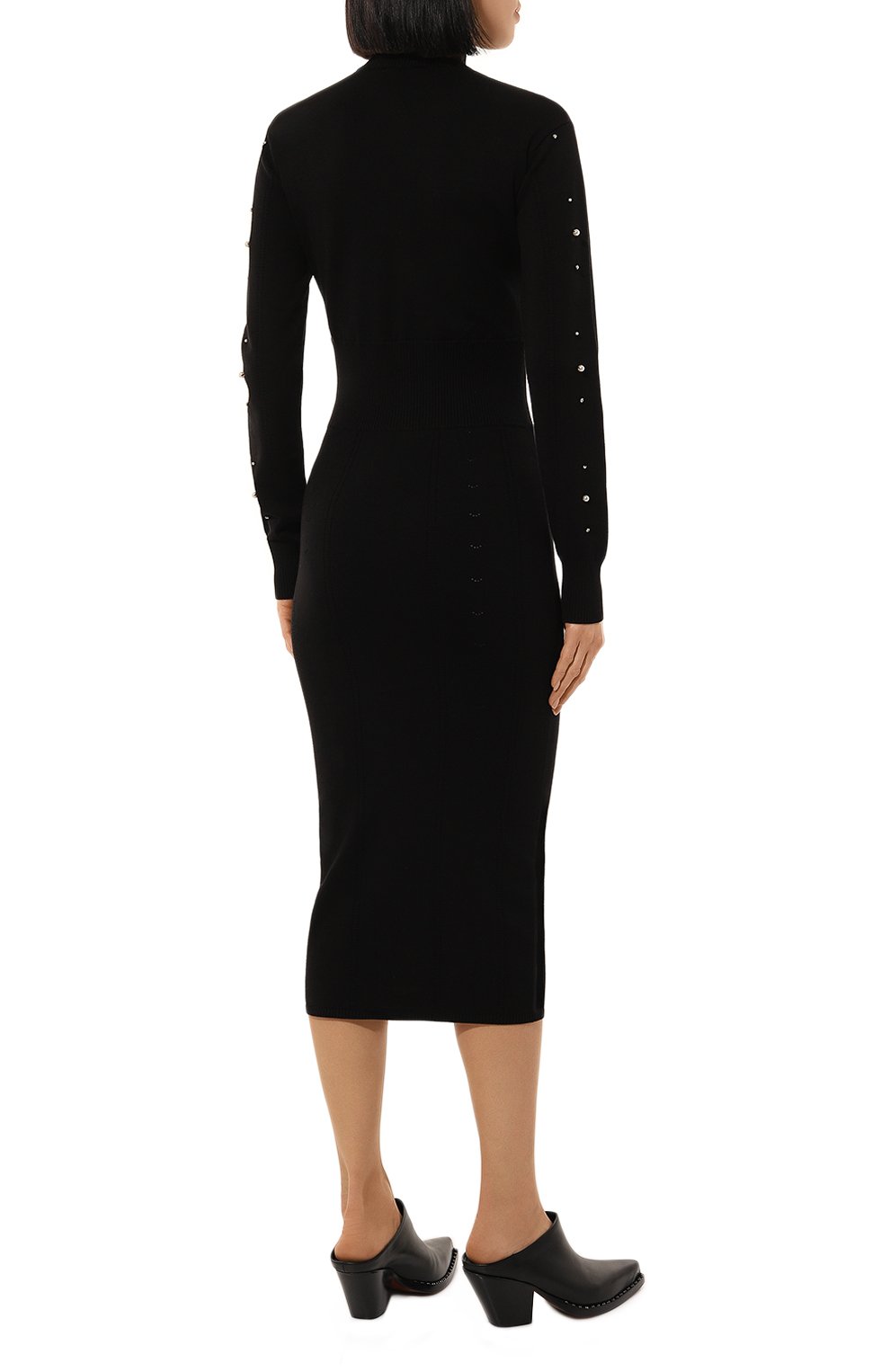 Платье из вискозы VERSACE JEANS COUTURE черного цвета по цене 54300 руб., арт. 77HA0M11/CMN60, фото 4 Платье из вискозы VERSACE JEANS COUTURE, арт. 77HA0M11/CMN60, фото 4