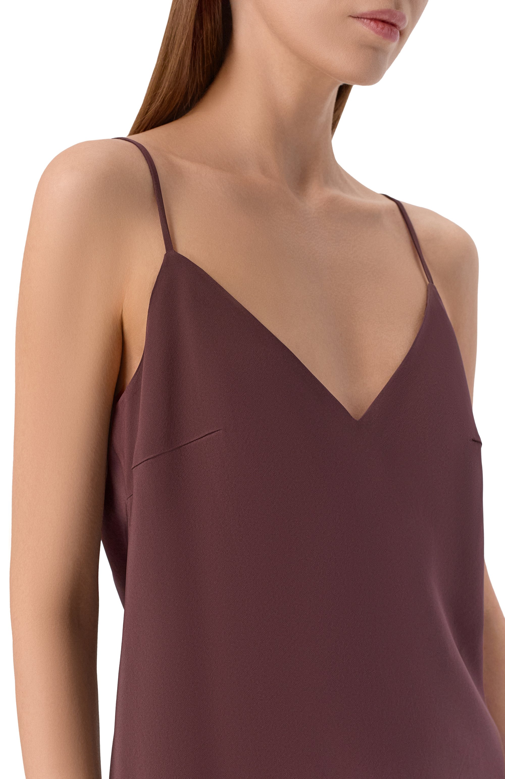 Шелковый топ NOBLE&BRULEE коричневого цвета по цене 35000 руб., арт. NB04/280526/03, фото 5 Шелковый топ NOBLE&BRULEE, арт. NB04/280526/03, фото 5