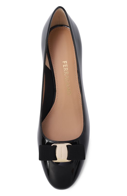 Лакированные туфли Vara Bow 50 Ferragamo 01L116/790 Чёрный  01L116/790 Фото 6