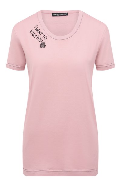 Женская хлопковая футболка DOLCE & GABBANA, арт. F8L61Z/G7XCM