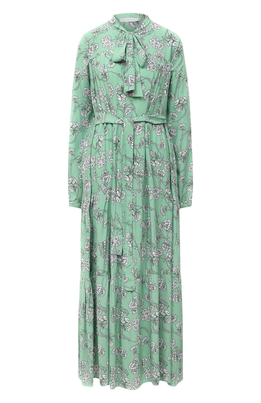 Платье с поясом PEFORGIRLS зеленого цвета по цене 13500 руб., арт. PE.100.2012.06.10218.142, фото 1 Платье с поясом PEFORGIRLS, арт. PE.100.2012.06.10218.142, фото 1